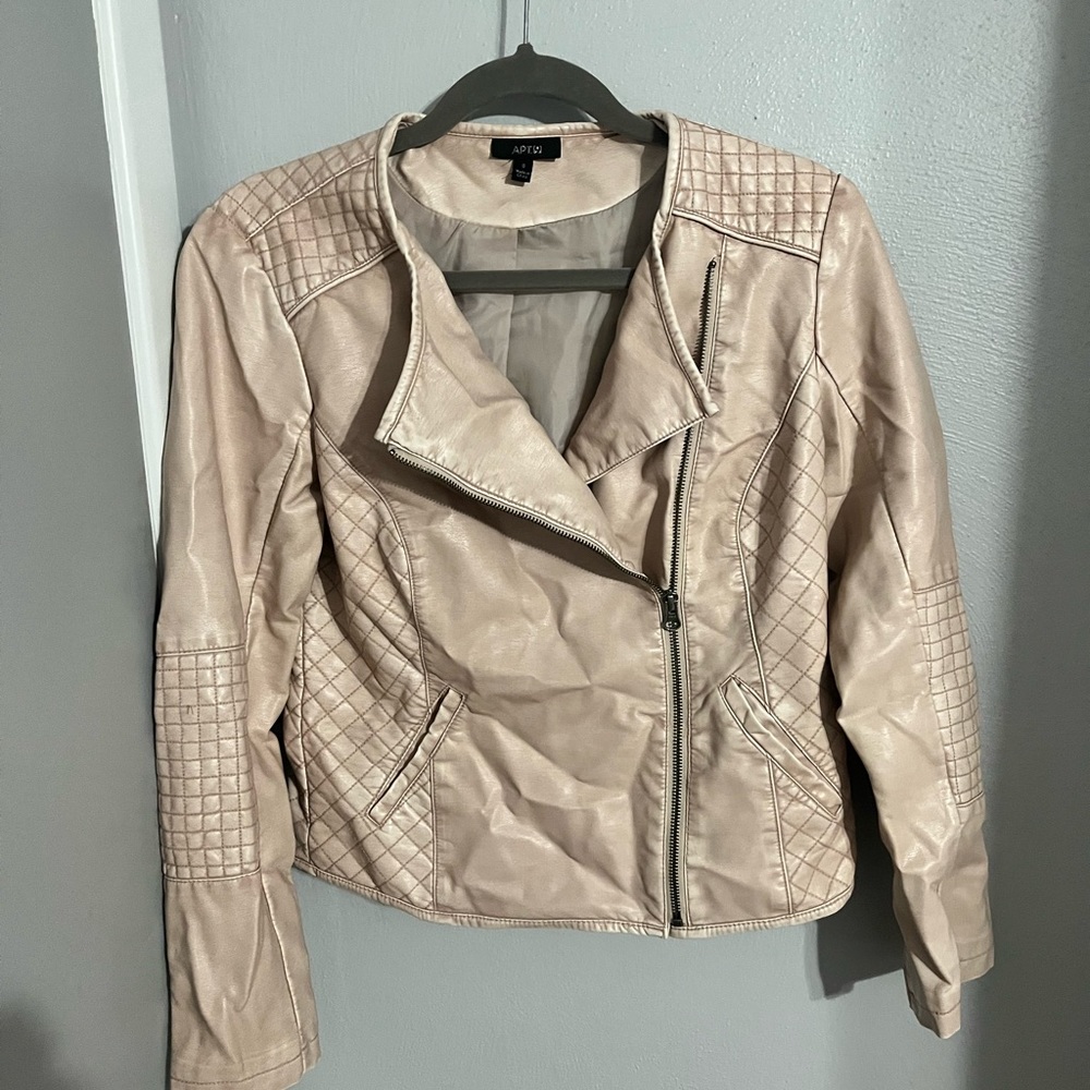 Pink Apt. 9 Small Faux Leather Jacket